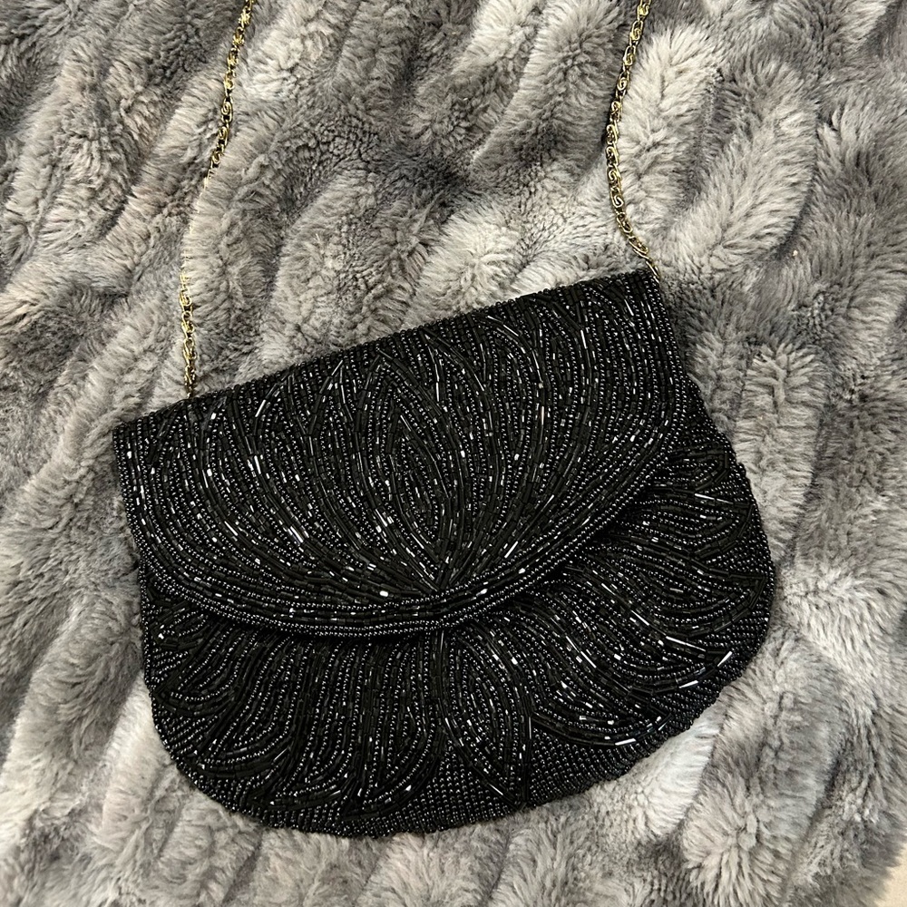 Black cocktail party purse